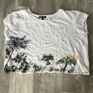 Palm tree cropped tshirt
